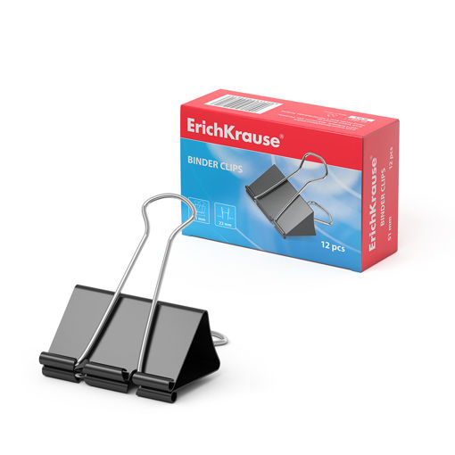 Picture of ERICHKRAUSE BINDER CLIPS 51MM 12 PIECES